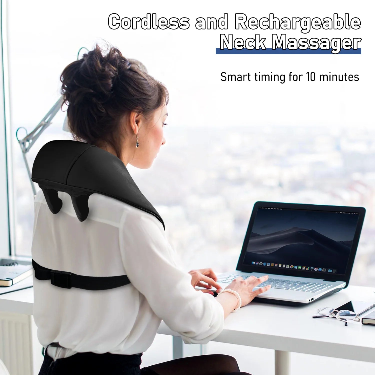 Neck Massager with Heat, Cordless Shoulder Massager, 4D Deep Kneading Shiatsu Shoulder and Neck Massage, Gift for Mother'S Day and Father'S Day