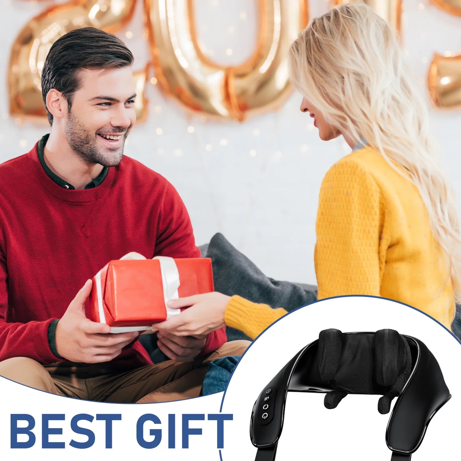 Neck Massager with Heat, Cordless Shoulder Massager, 4D Deep Kneading Shiatsu Shoulder and Neck Massage, Gift for Mother'S Day and Father'S Day